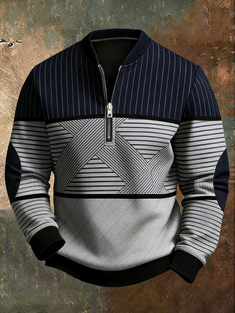 Viktor | Elegante jersey de hombre con media cremallera