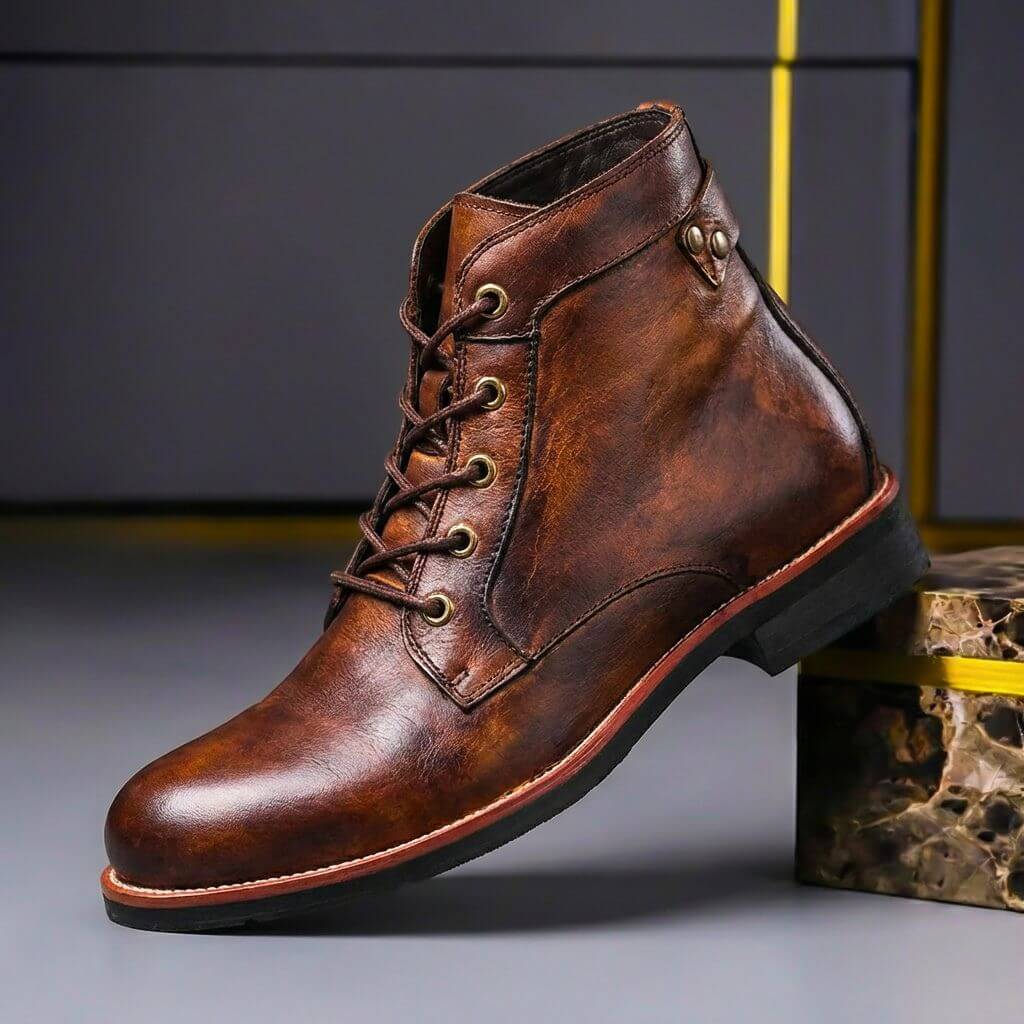 Royce | Botas de cuero retro