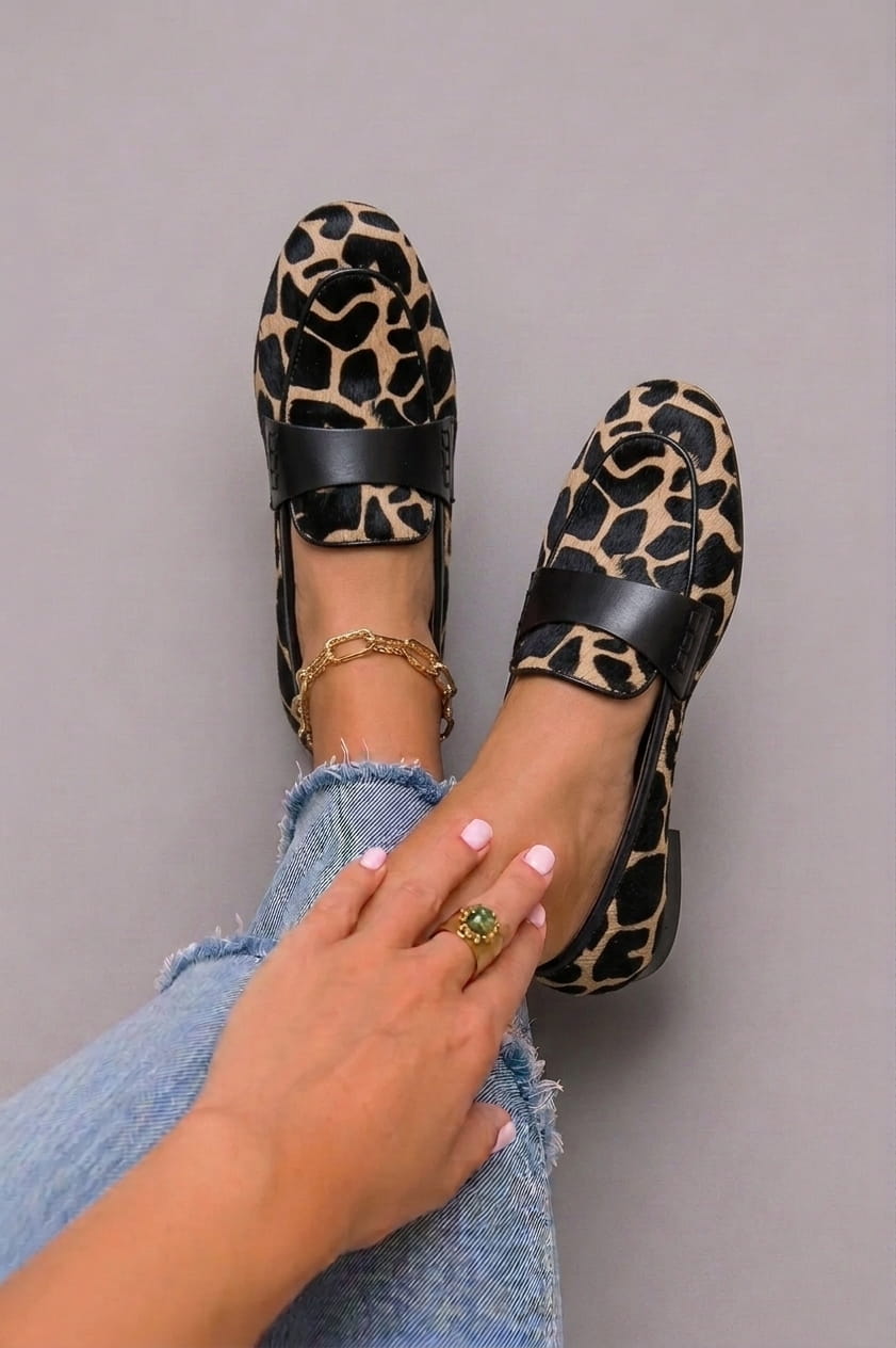 Sofia | Mocasines elegantes de estampado de leopardo