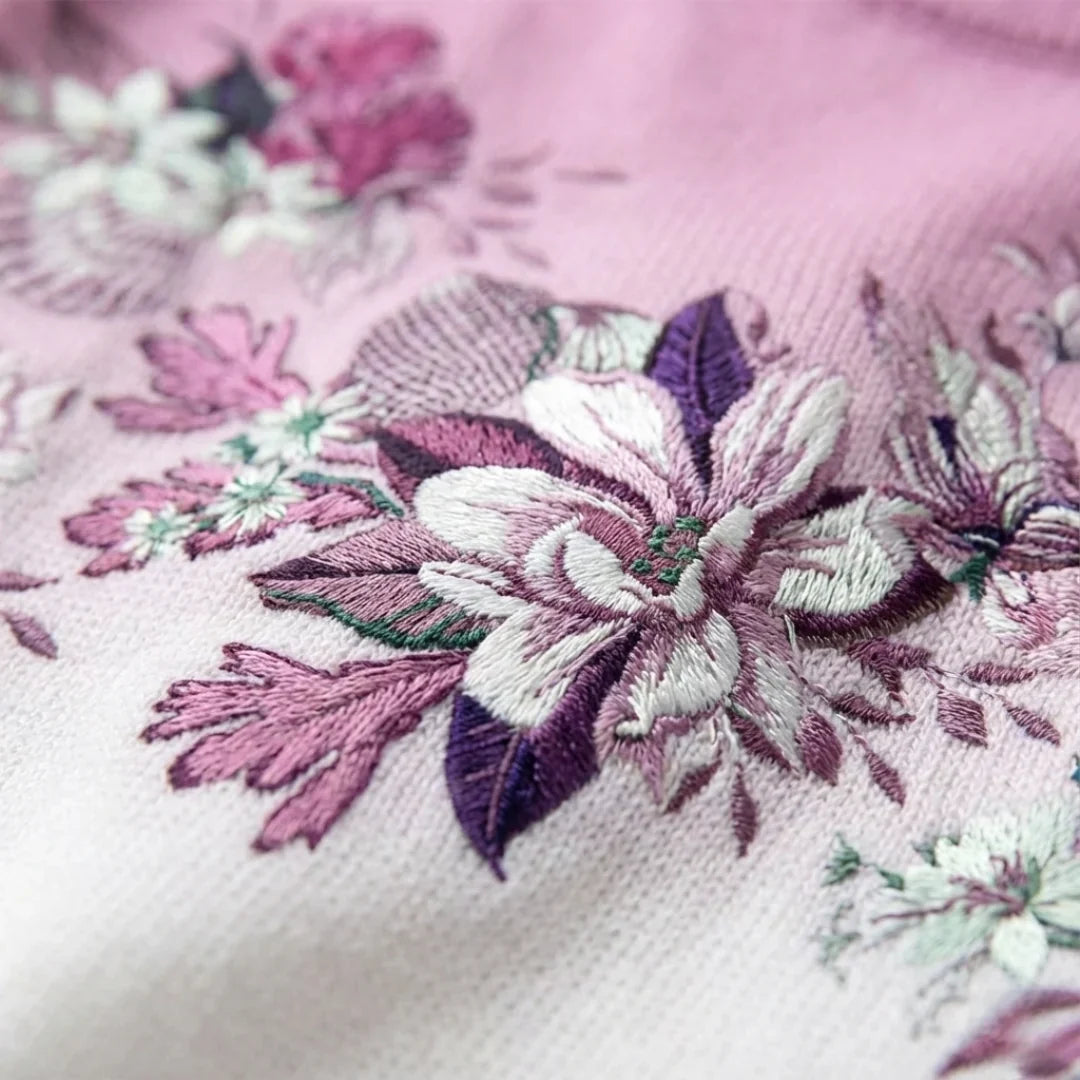Aurora | Suéter floral con cuello alto
