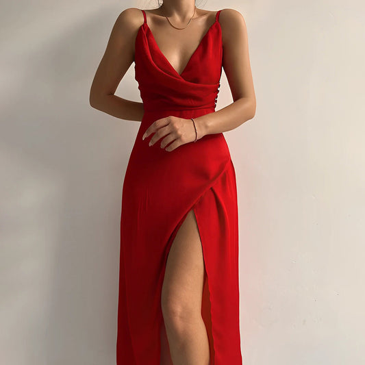 Vestido Elegante con abertura Victoria