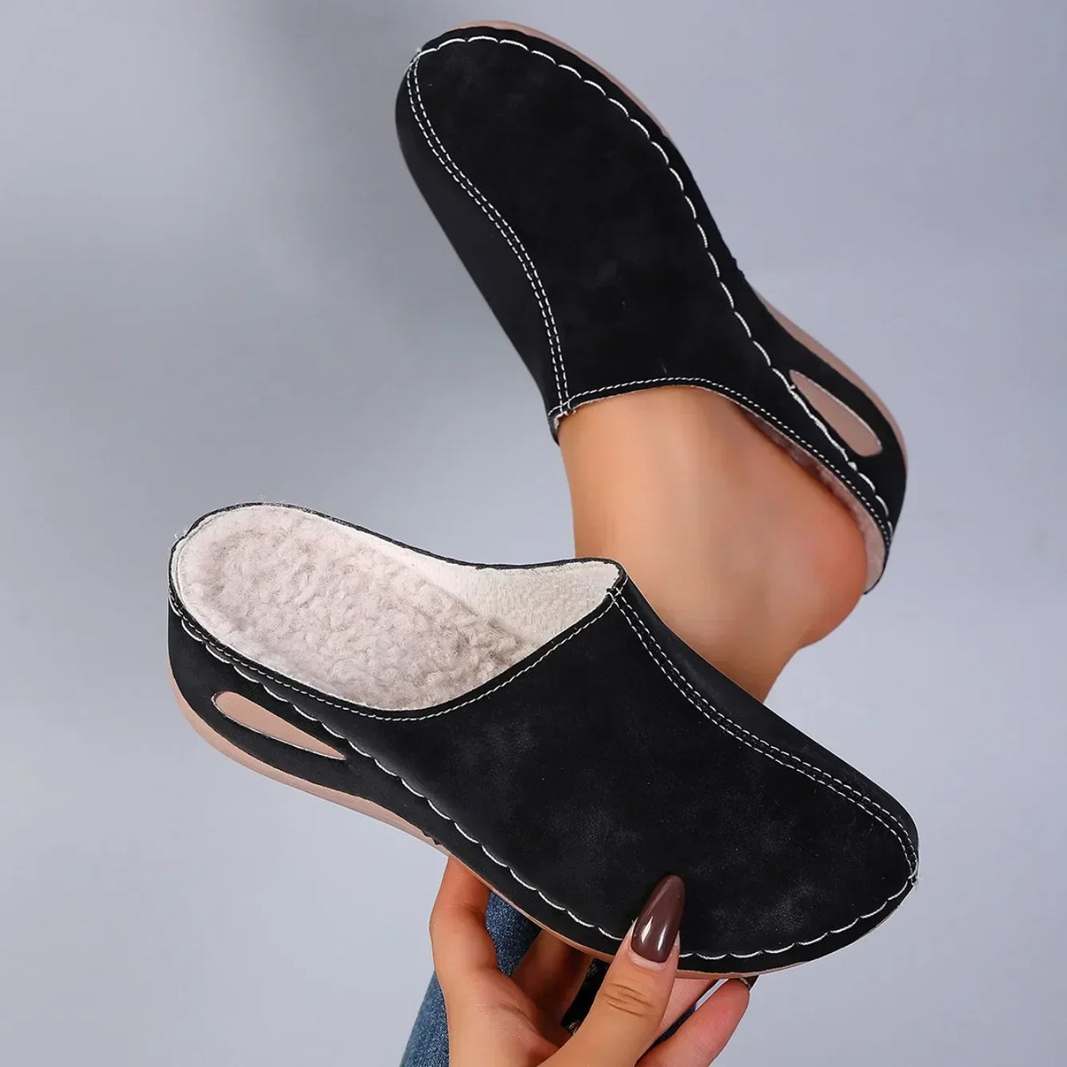 Élise | Zapatillas ortopédicas cálidas para diario