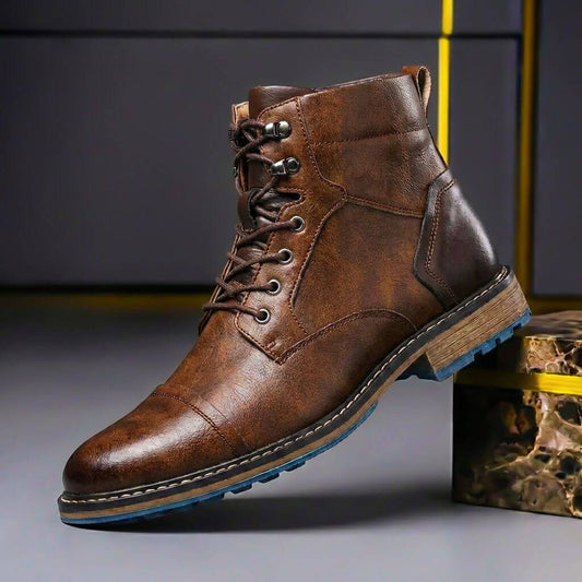 Jake | Botas de cuero bicolor