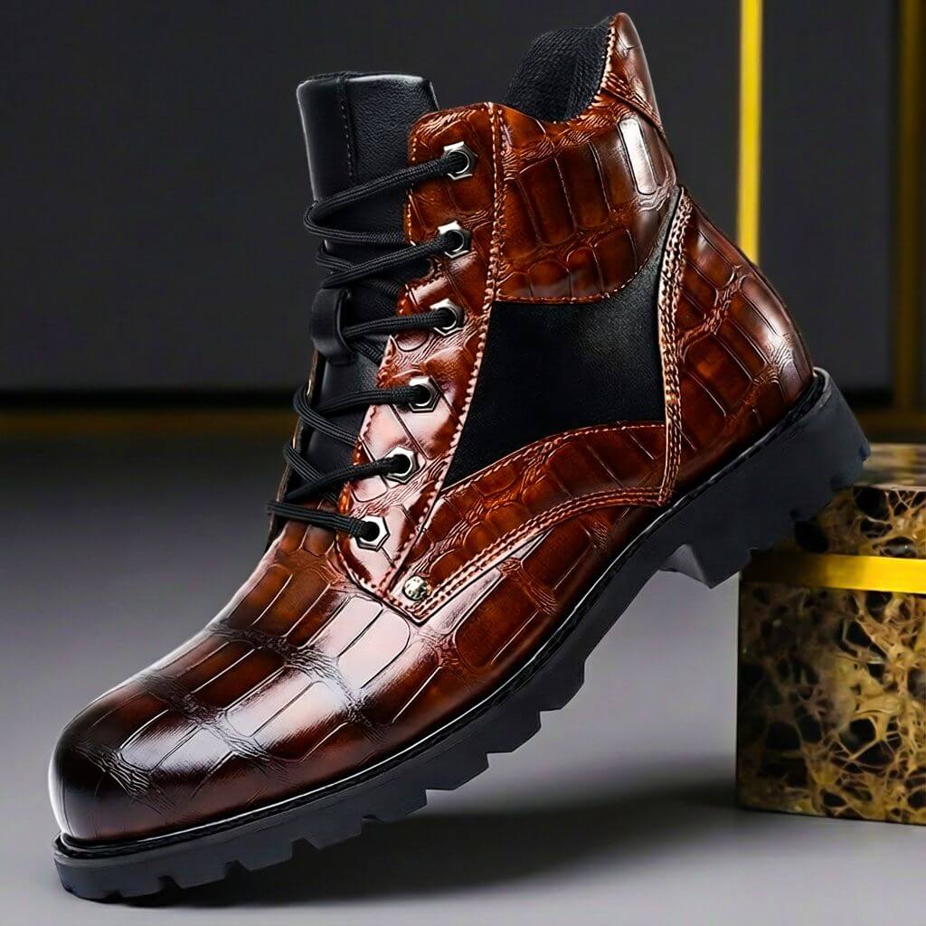 Chase | Botas de cuero grabado