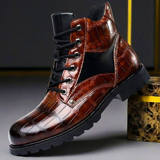 Chase | Botas de cuero grabado