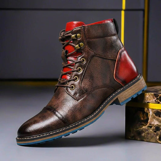 Jake | Botas de cuero bicolor