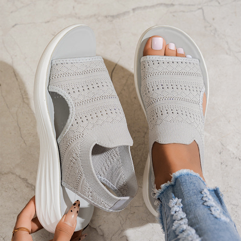 Anne™ | Sandalen met platform, van ademend materiaal voor dames