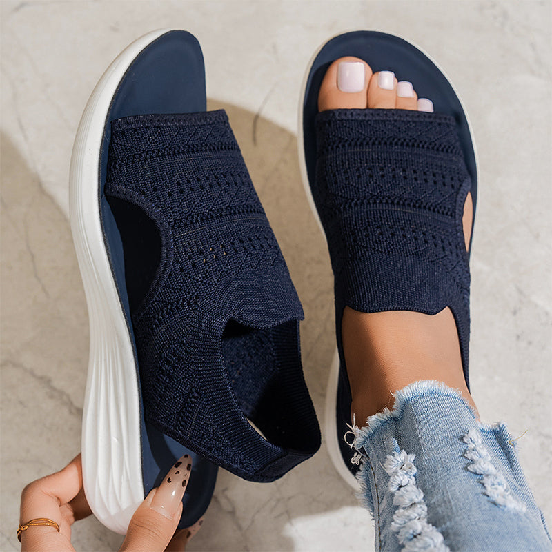 Anne™ | Sandalen met platform, van ademend materiaal voor dames