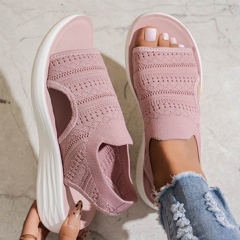 Anne™ | Sandalen met platform, van ademend materiaal voor dames