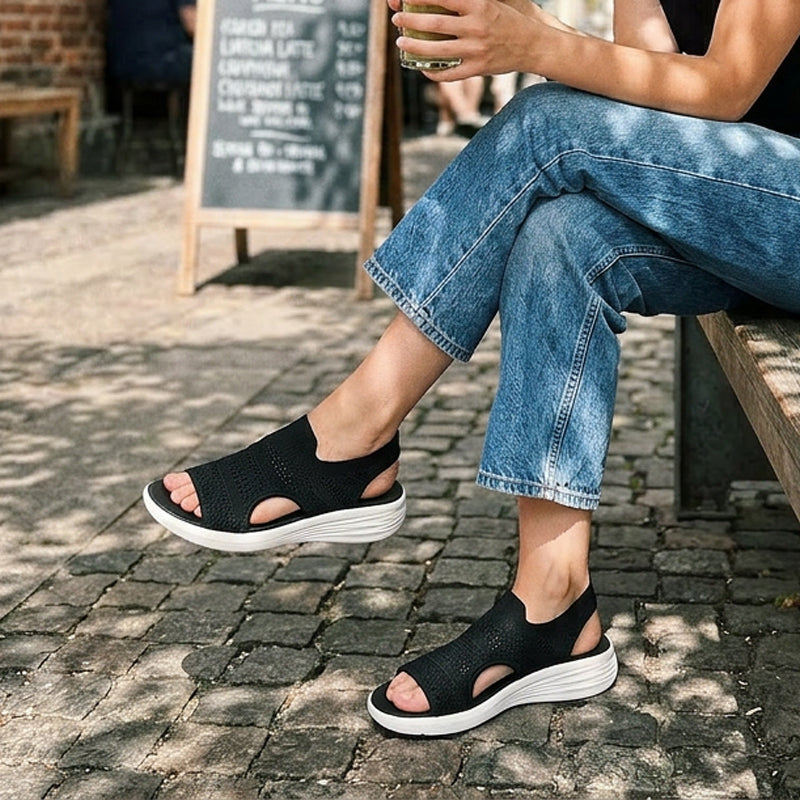Anne™ | Sandalen met platform, van ademend materiaal voor dames